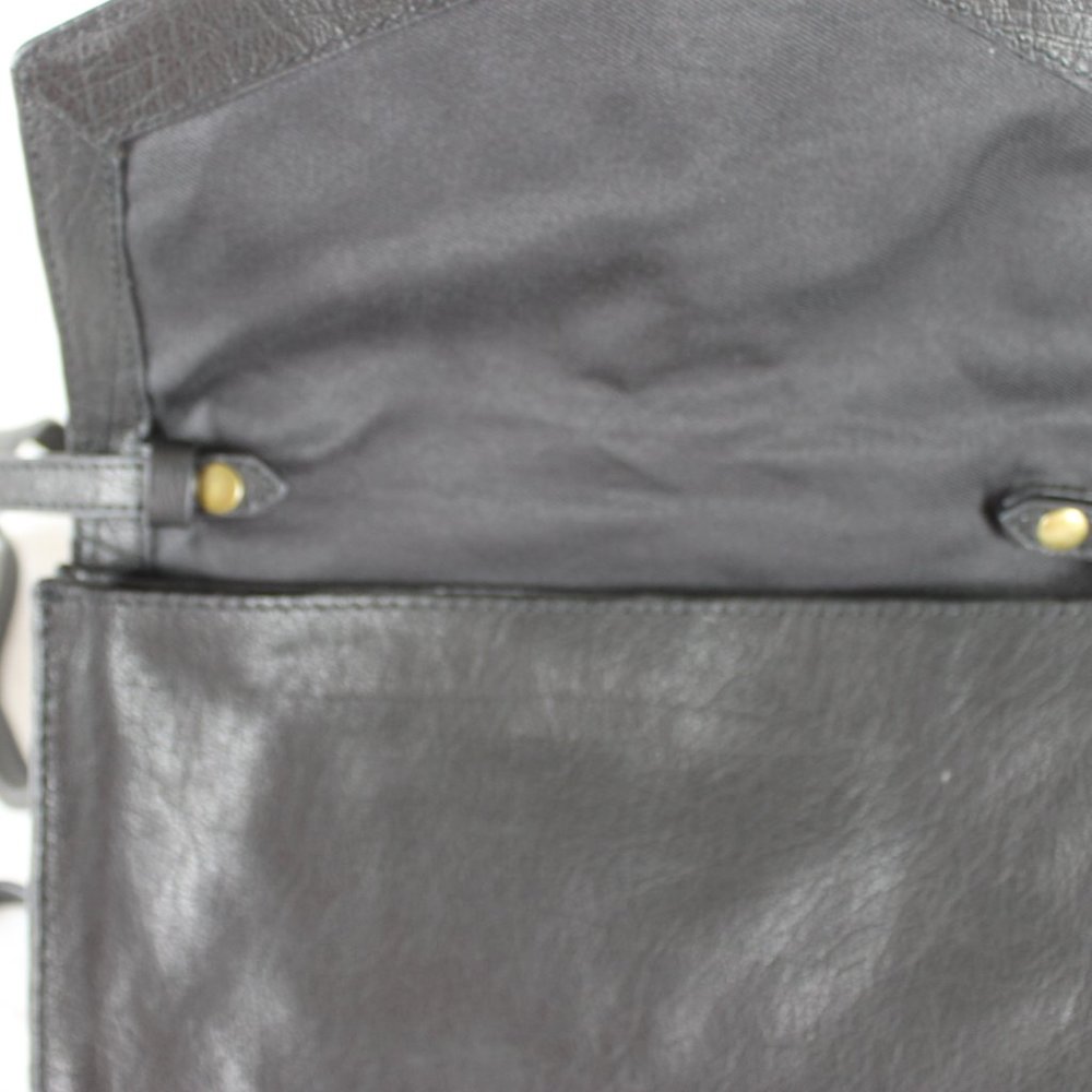 Lucky Brand Crossbody Black with Tan Leather Purse Horsehair Cheetah Print Strap - Picture 13 of 15